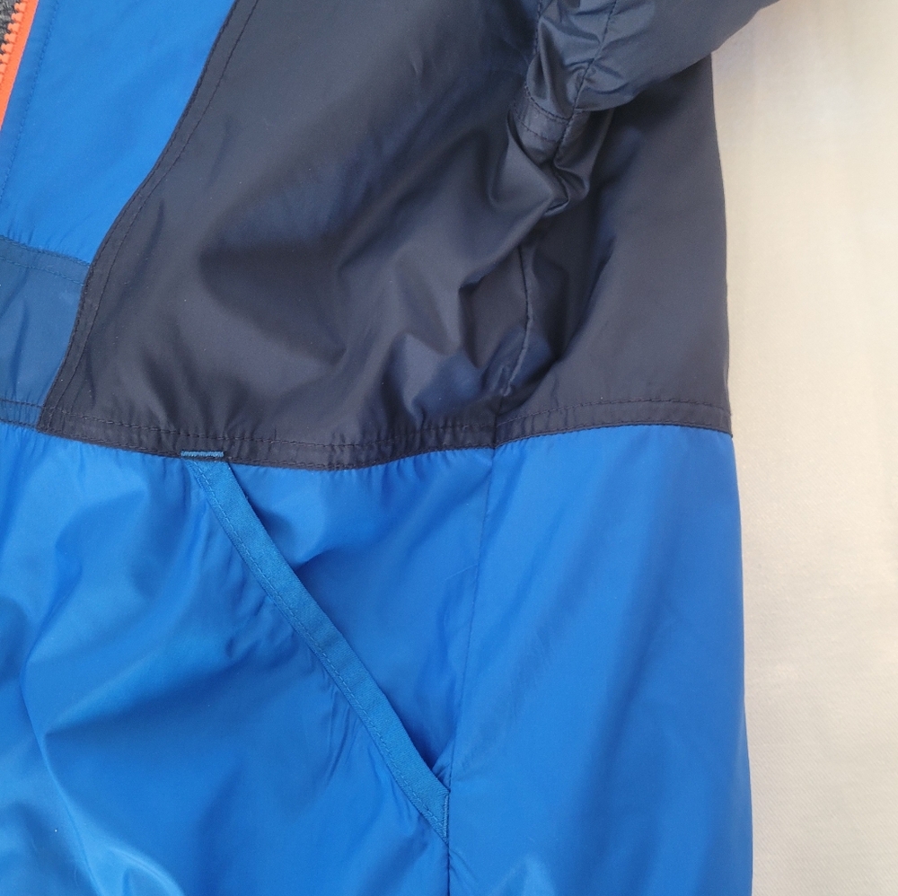 Columbia Blue Hooded Jacket with Orange Zipper Reversible - Picture 4 of 8